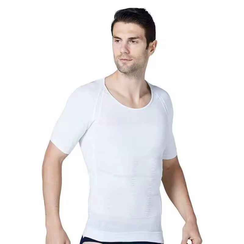 SculptFit Mens Compression Undershirt Slimming Shapewear For Gynecomastia  Tummy Control 5