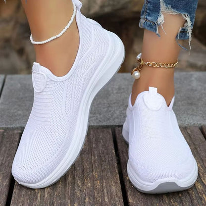 Women Breathable Slip On Sports Loafers Lightweight Barefoot Tennis Flats Casual Walking Shoes 10