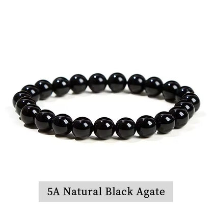 Natural Stone Bead Bracelet With Amethyst Tiger Eye And Crystal Quartz 5