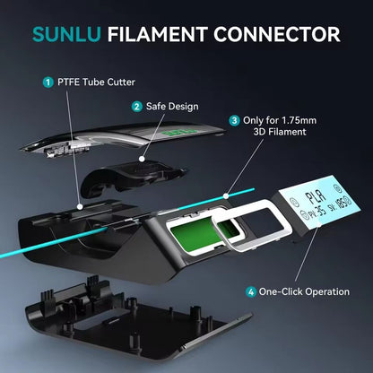 Filament Connector Kit For 175mm 3D Printer Filament With PTFE Sleeves 4
