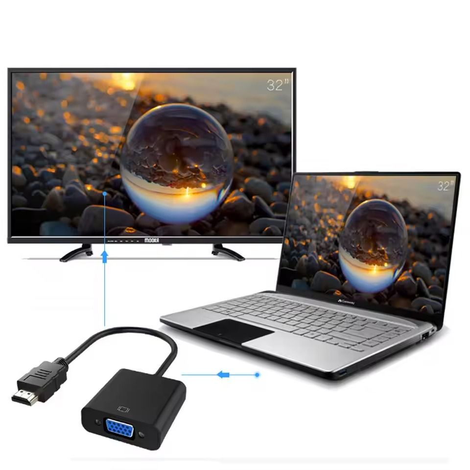 HDMI To VGA Adapter Cable For Laptop Tablet And TV Connection 2