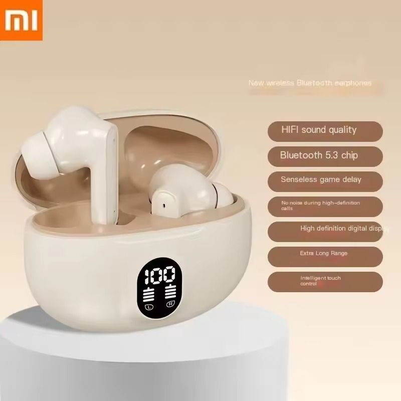 Wireless Bluetooth Earbuds With ENC Noise Reduction And LED Display Charging Case 3