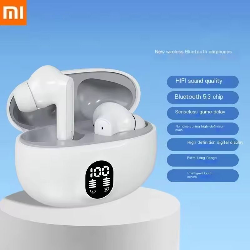 Wireless Bluetooth Earbuds With ENC Noise Reduction And LED Display Charging Case 4