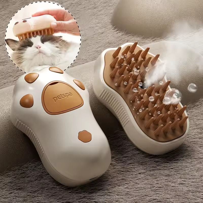 Three in One Pet Grooming Brush with Steam Function for Cats and Dogs