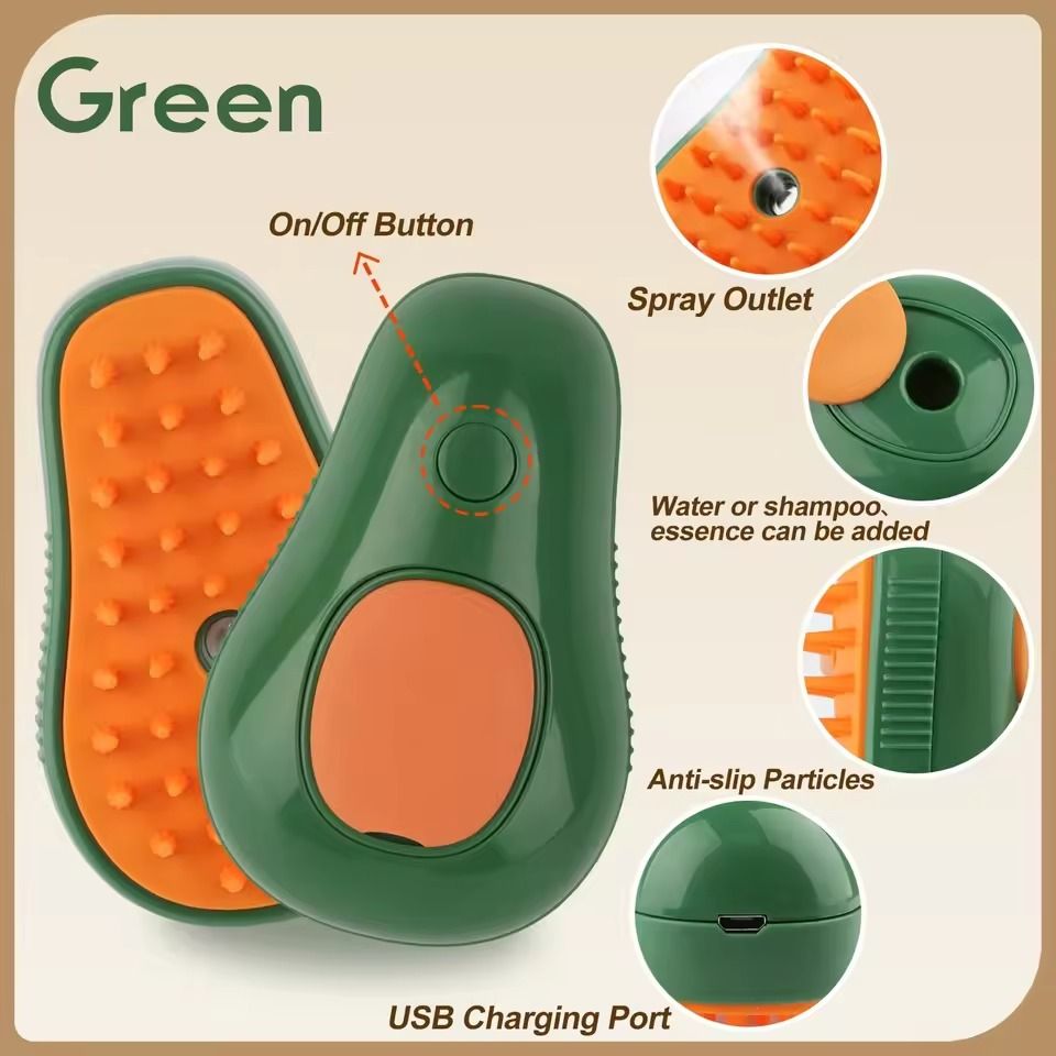 Three In One Pet Grooming Brush With Steam Function For Cats And Dogs 11