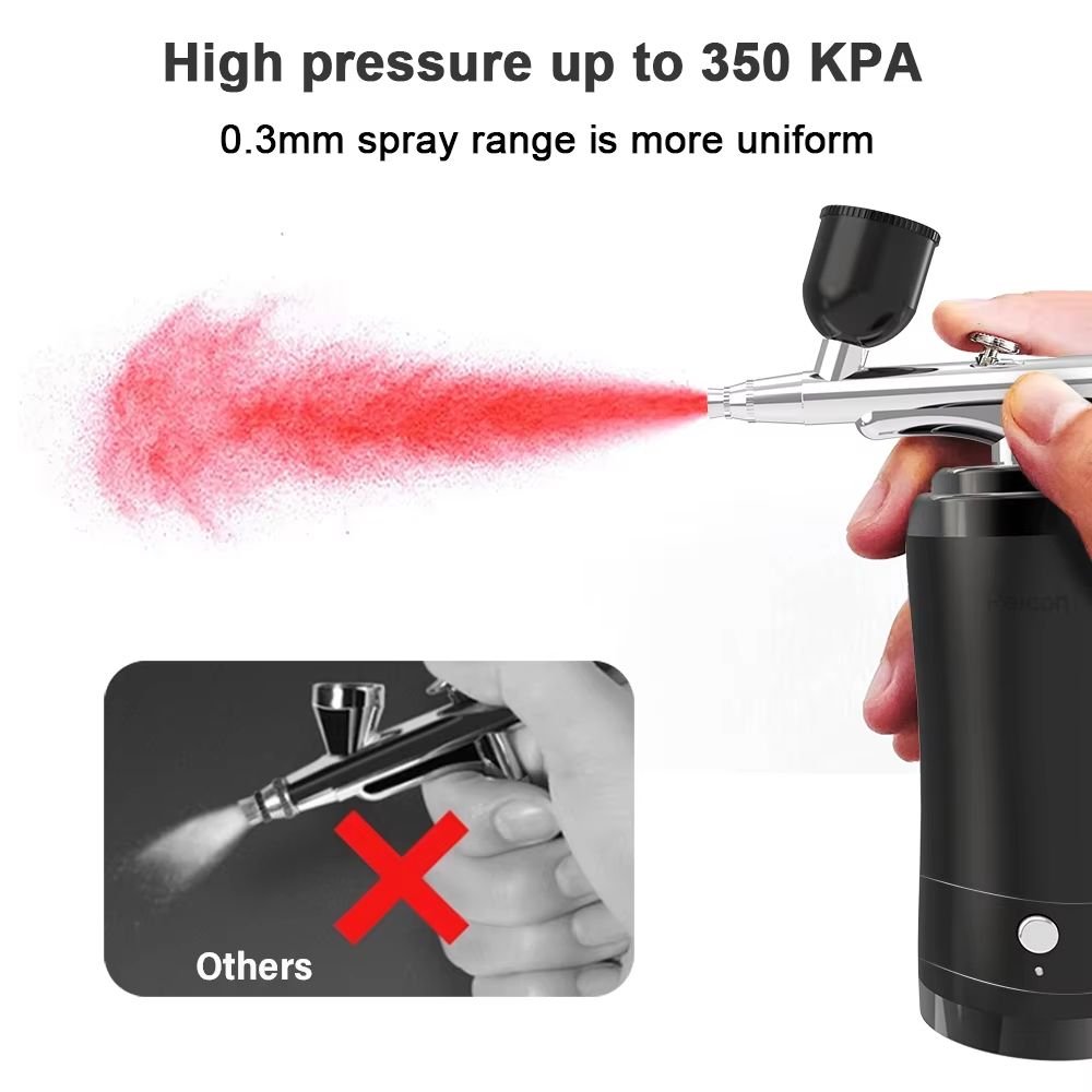 Mini Portable Airbrush Kit With Compressor  Handheld Nail Art And Cake Decorating Sprayer Gun 1