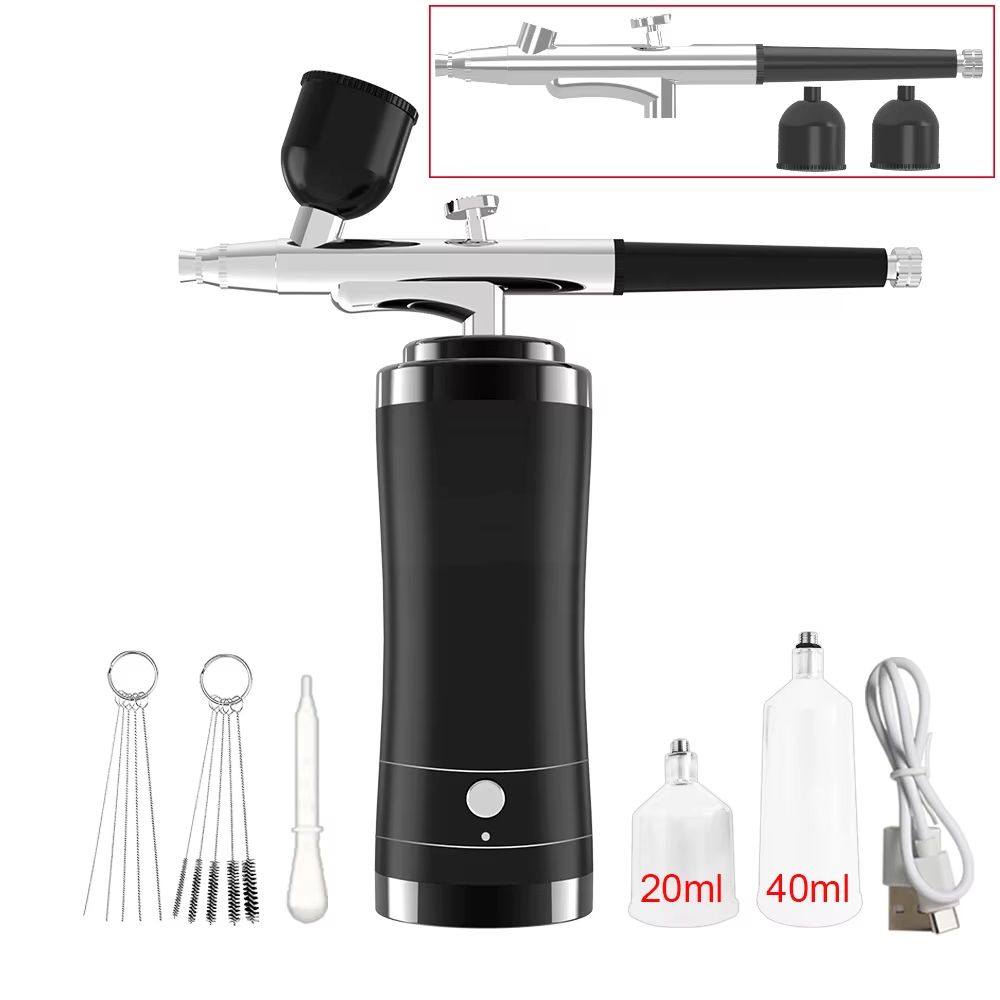 Mini Portable Airbrush Kit With Compressor  Handheld Nail Art And Cake Decorating Sprayer Gun 7