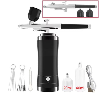 Mini Portable Airbrush Kit With Compressor  Handheld Nail Art And Cake Decorating Sprayer Gun 7