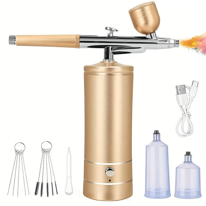 Mini Portable Airbrush Kit With Compressor  Handheld Nail Art And Cake Decorating Sprayer Gun 9