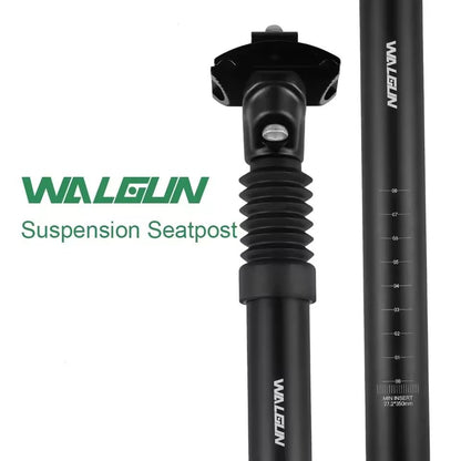 Suspension Seatpost for Mountain Bikes with Shock Absorption and Multiple Tube Sizes