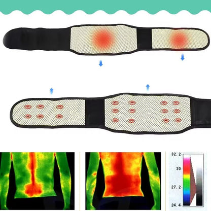 Adjustable Lumbar Support Belt With Self Heating And Magnetic Therapy 3
