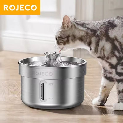 Stainless Steel Automatic Pet Water Fountain with Smart Sensor for Cats and Dogs