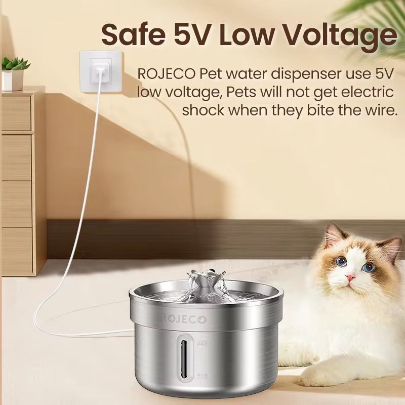 Stainless Steel Automatic Pet Water Fountain With Smart Sensor For Cats And Dogs 1