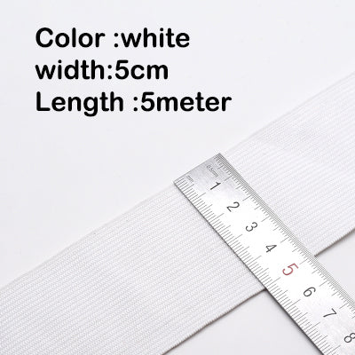 5M Knit Elastic Band For Sewing High Elasticity Heavy Stretch Waistband Elastic For DIY Garments Cr 11