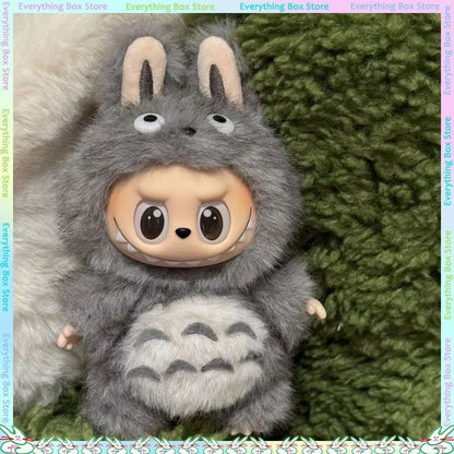 17cm Plush Labubu Doll Clothes  Cute TotoroInspired Replacement Outfits For Standing Dolls 4