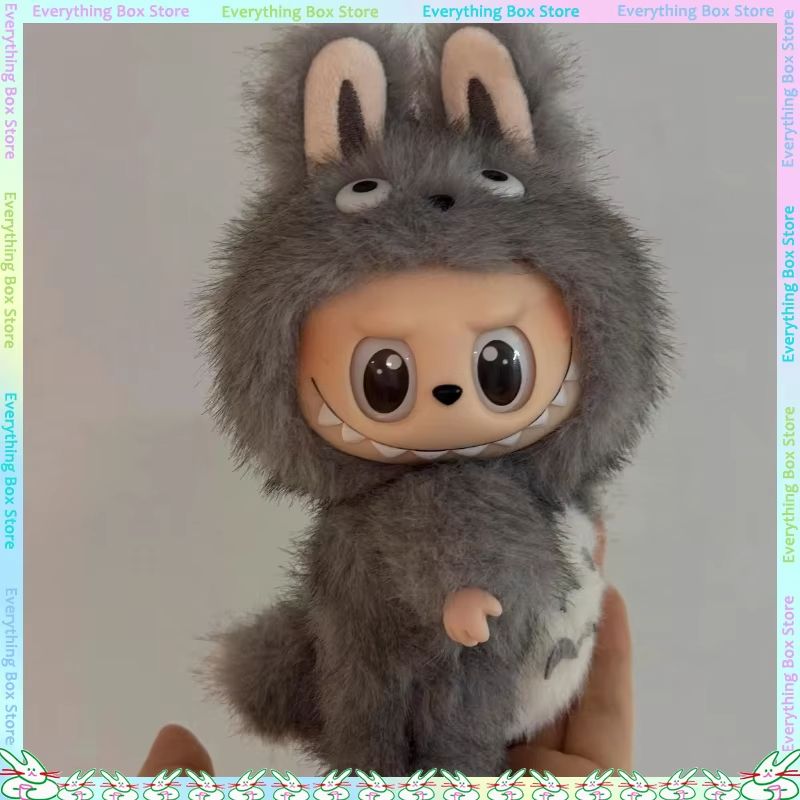 17cm Plush Labubu Doll Clothes  Cute TotoroInspired Replacement Outfits For Standing Dolls 6