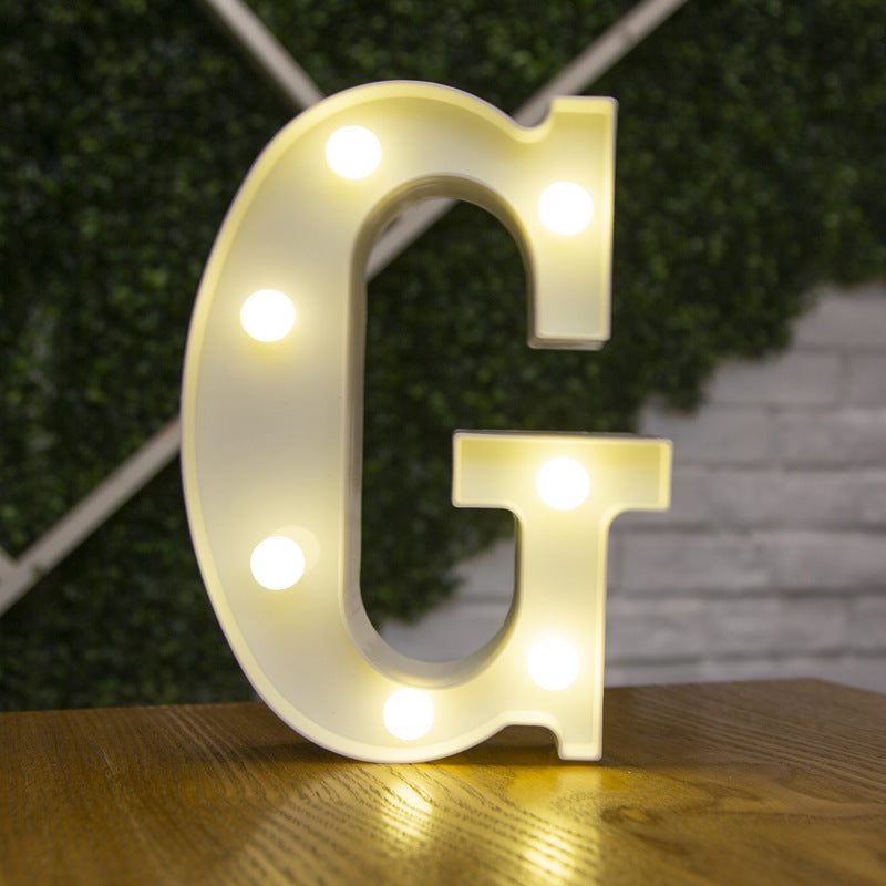 Battery Powered Alphabet Letter LED Lights, Luminous Warm Night Number Lamp for Home Decor, Christmas, Wedding, Birthday