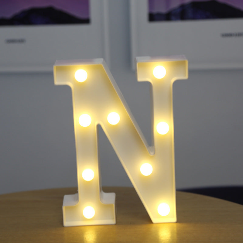 Battery Powered Alphabet Letter LED Lights, Luminous Warm Night Number Lamp for Home Decor, Christmas, Wedding, Birthday