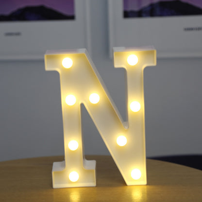 Battery Powered Alphabet Letter LED Lights, Luminous Warm Night Number Lamp for Home Decor, Christmas, Wedding, Birthday