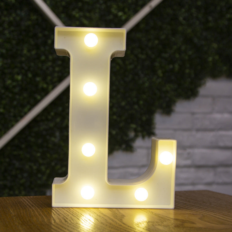 Battery Powered Alphabet Letter LED Lights, Luminous Warm Night Number Lamp for Home Decor, Christmas, Wedding, Birthday
