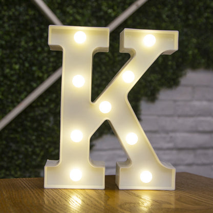 Battery Powered Alphabet Letter LED Lights, Luminous Warm Night Number Lamp for Home Decor, Christmas, Wedding, Birthday