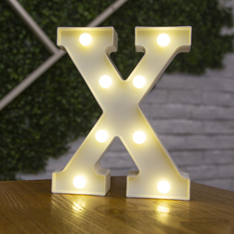 Battery Powered Alphabet Letter LED Lights, Luminous Warm Night Number Lamp for Home Decor, Christmas, Wedding, Birthday