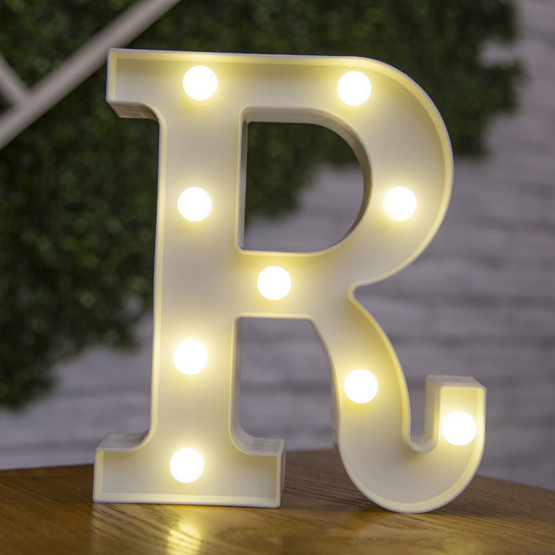 Battery Powered Alphabet Letter LED Lights, Luminous Warm Night Number Lamp for Home Decor, Christmas, Wedding, Birthday