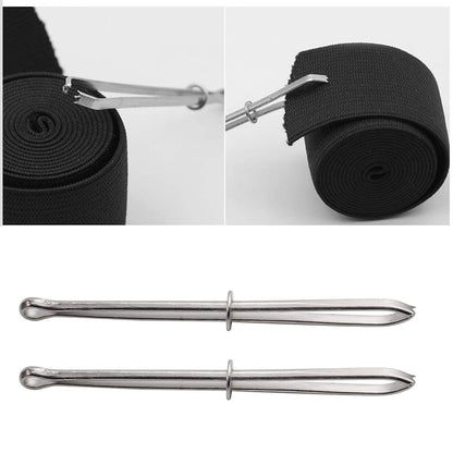 Sewing DIY Tools Garment Clips, Stainless Steel Elastic Band Threader Clamp for Trousers, Punch Tape, Cross Stitch
