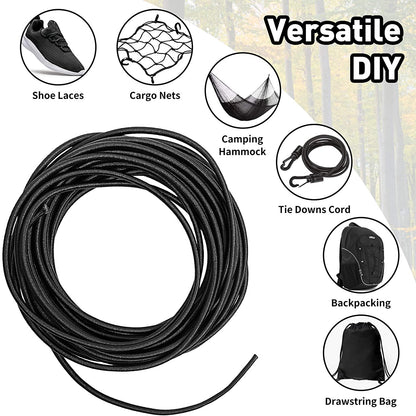 High-Quality Elastic Rope White/Black, Durable Sewing Rubber Band for Garment DIY, Tailor, Craft, Face Mask, and Stretch