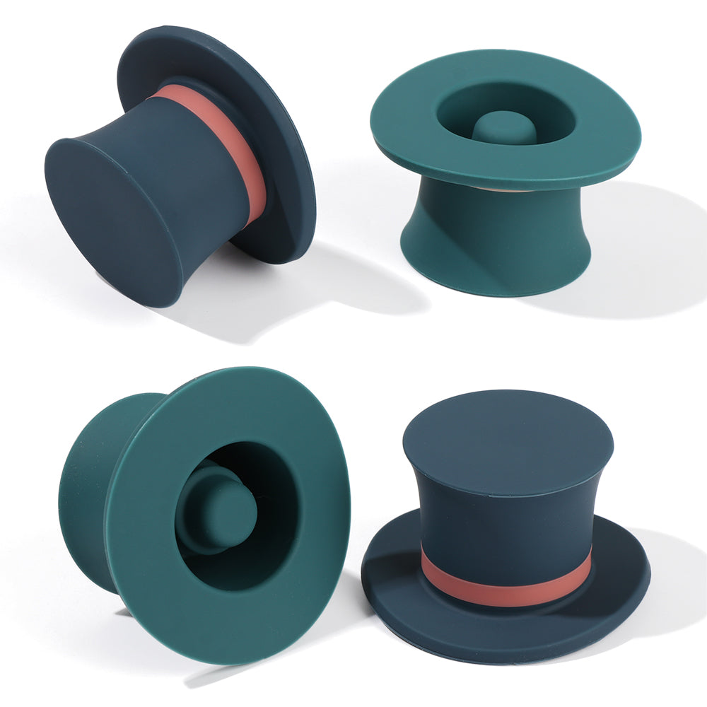 Vacuum Sealed Silicone Wine Beer Bottle Stopper Plug, Reusable Champagne Cork Cap Sealer for Bar, Kitchen & Party Use