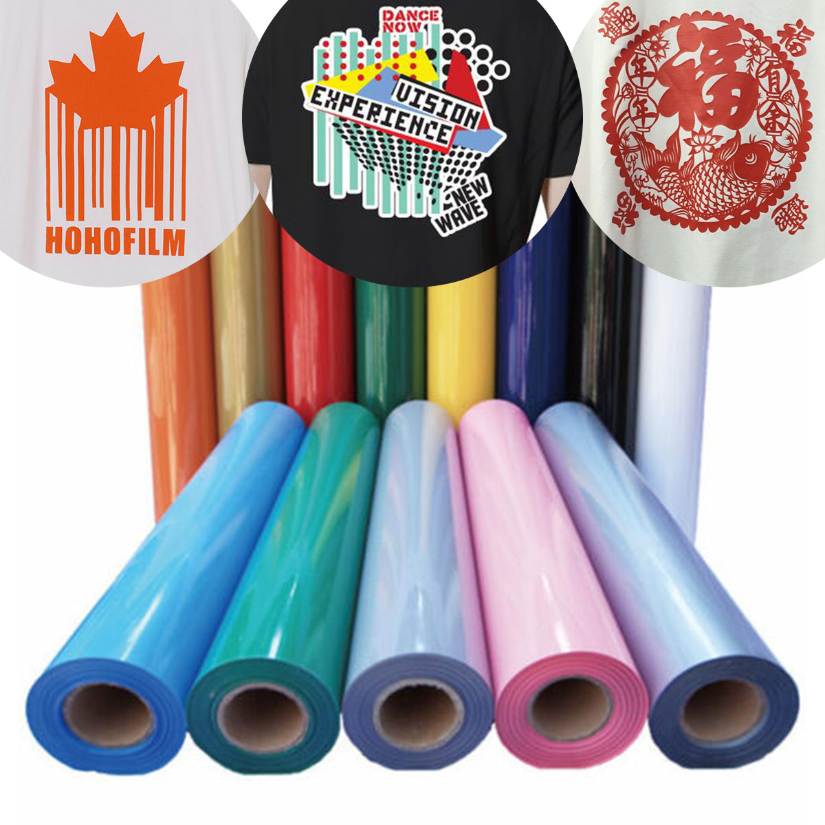 PU Heat Transfer Vinyl Iron-on HTV Roll, DIY T-Shirt Printing Hot Press Film for Cameo, Clothing, Crafts, Halloween
