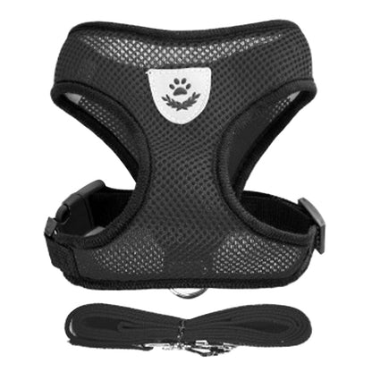 Breathable Dog Harness And Leash Set For Small Dogs Cats Adjustable Soft Vest For Pug Chihuahua Bul 3