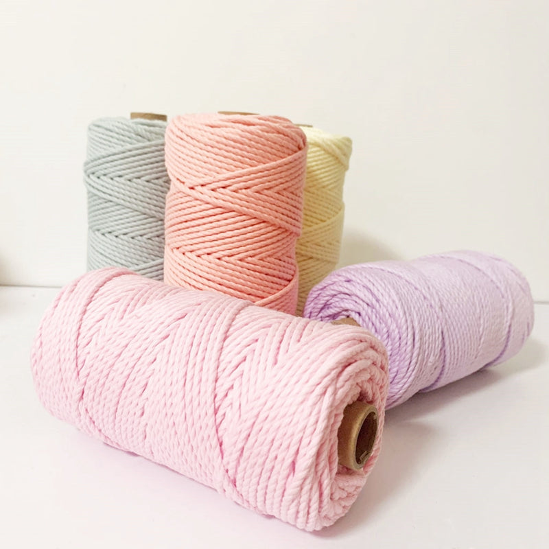 Cotton Macrame Cord Twine Rope String for Crafts, DIY Wall Hangings, Handmade Sewing, Wedding Party & Home Decor