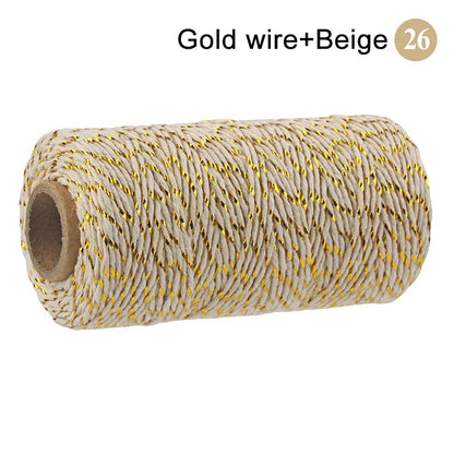 Cotton Macrame Cord Twine Rope String for Crafts, DIY Wall Hangings, Handmade Sewing, Wedding Party & Home Decor