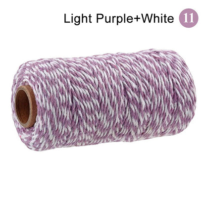 Cotton Macrame Cord Twine Rope String for Crafts, DIY Wall Hangings, Handmade Sewing, Wedding Party & Home Decor