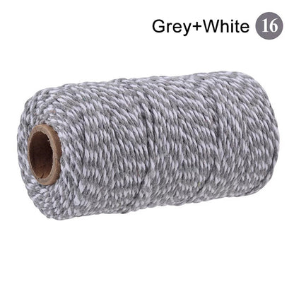 Cotton Macrame Cord Twine Rope String for Crafts, DIY Wall Hangings, Handmade Sewing, Wedding Party & Home Decor