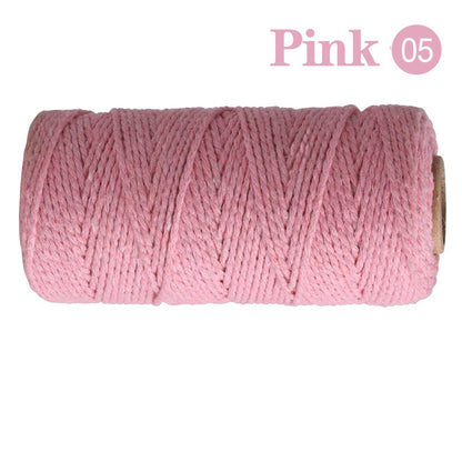 Cotton Macrame Cord Twine Rope String for Crafts, DIY Wall Hangings, Handmade Sewing, Wedding Party & Home Decor