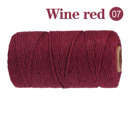 Cotton Macrame Cord Twine Rope String for Crafts, DIY Wall Hangings, Handmade Sewing, Wedding Party & Home Decor