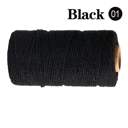 Cotton Macrame Cord Twine Rope String for Crafts, DIY Wall Hangings, Handmade Sewing, Wedding Party & Home Decor