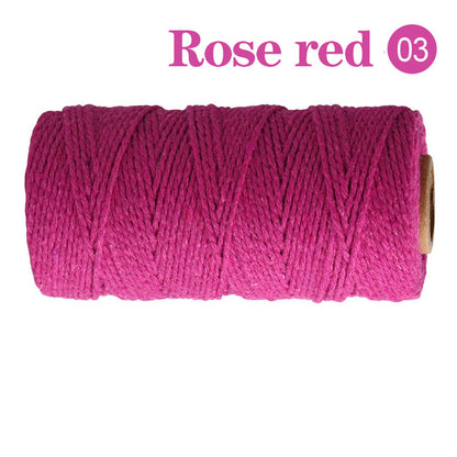 Cotton Macrame Cord Twine Rope String for Crafts, DIY Wall Hangings, Handmade Sewing, Wedding Party & Home Decor
