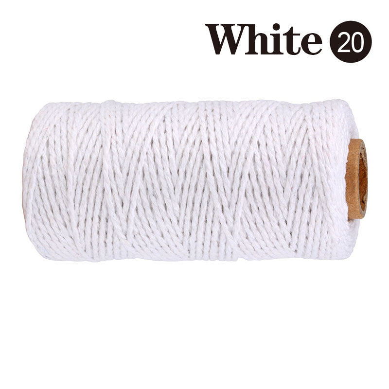 Cotton Macrame Cord Twine Rope String for Crafts, DIY Wall Hangings, Handmade Sewing, Wedding Party & Home Decor
