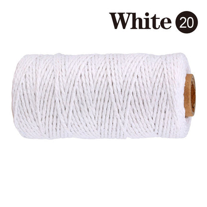 Cotton Macrame Cord Twine Rope String for Crafts, DIY Wall Hangings, Handmade Sewing, Wedding Party & Home Decor