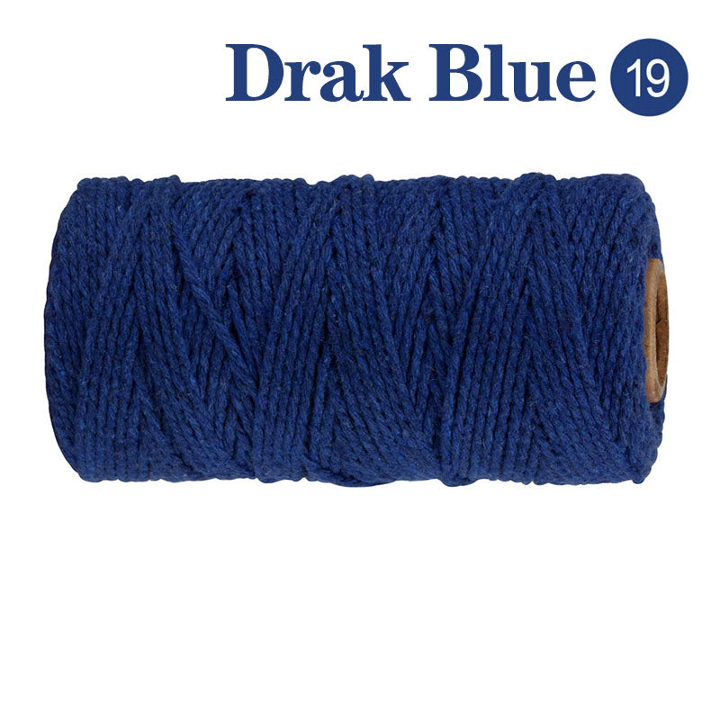 Cotton Macrame Cord Twine Rope String for Crafts, DIY Wall Hangings, Handmade Sewing, Wedding Party & Home Decor