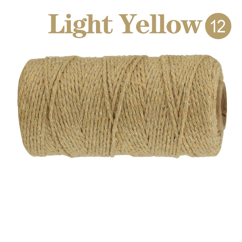 Cotton Macrame Cord Twine Rope String for Crafts, DIY Wall Hangings, Handmade Sewing, Wedding Party & Home Decor