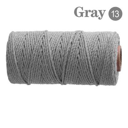 Cotton Macrame Cord Twine Rope String for Crafts, DIY Wall Hangings, Handmade Sewing, Wedding Party & Home Decor