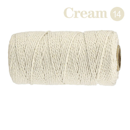 Cotton Macrame Cord Twine Rope String for Crafts, DIY Wall Hangings, Handmade Sewing, Wedding Party & Home Decor