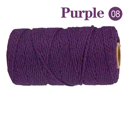 Cotton Macrame Cord Twine Rope String for Crafts, DIY Wall Hangings, Handmade Sewing, Wedding Party & Home Decor