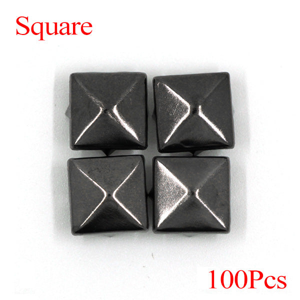Metal Spikes Square Studs Rivets for Punk Rock Leather Craft, Clothes, Shoes & Bracelet DIY Projects, Four Claw Design