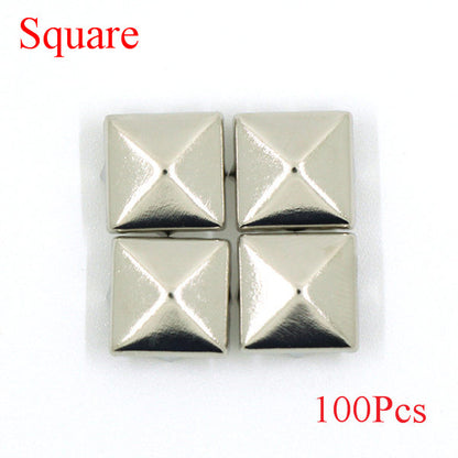 Metal Spikes Square Studs Rivets for Punk Rock Leather Craft, Clothes, Shoes & Bracelet DIY Projects, Four Claw Design