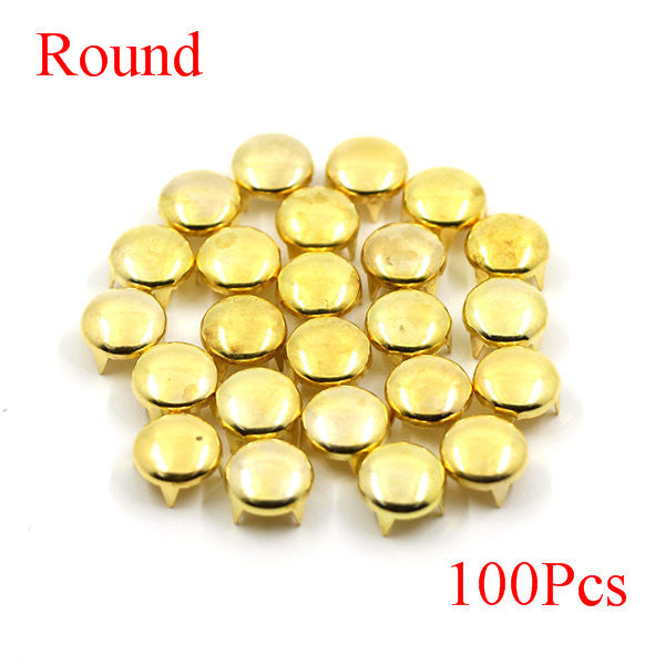 Metal Spikes Square Studs Rivets for Punk Rock Leather Craft, Clothes, Shoes & Bracelet DIY Projects, Four Claw Design
